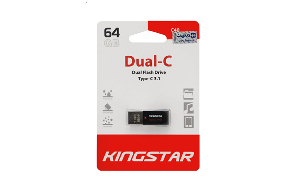 فلش مموری کینگ استار مدل C40 Type-C ظرفیت 64گیگابایت