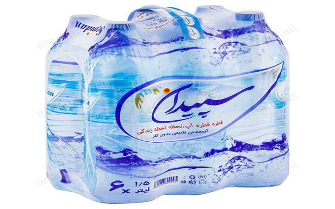 بسته شش عددی آب معدنی 1.5 لیتری سپیدان
